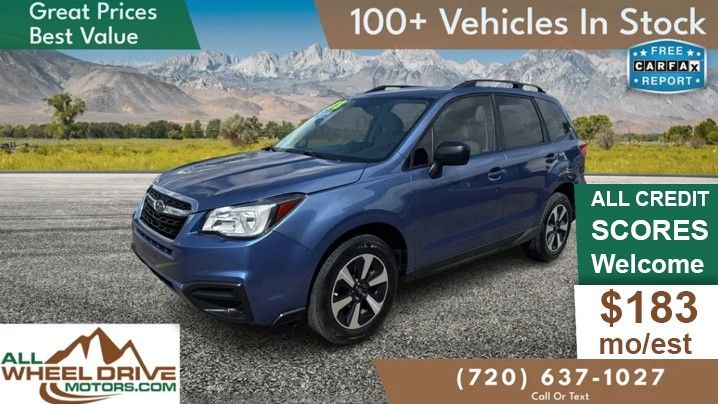 Blue 2018 Subaru Forester 2.5i SUV / Crossover All-Wheel Drive 6-Speed CVT