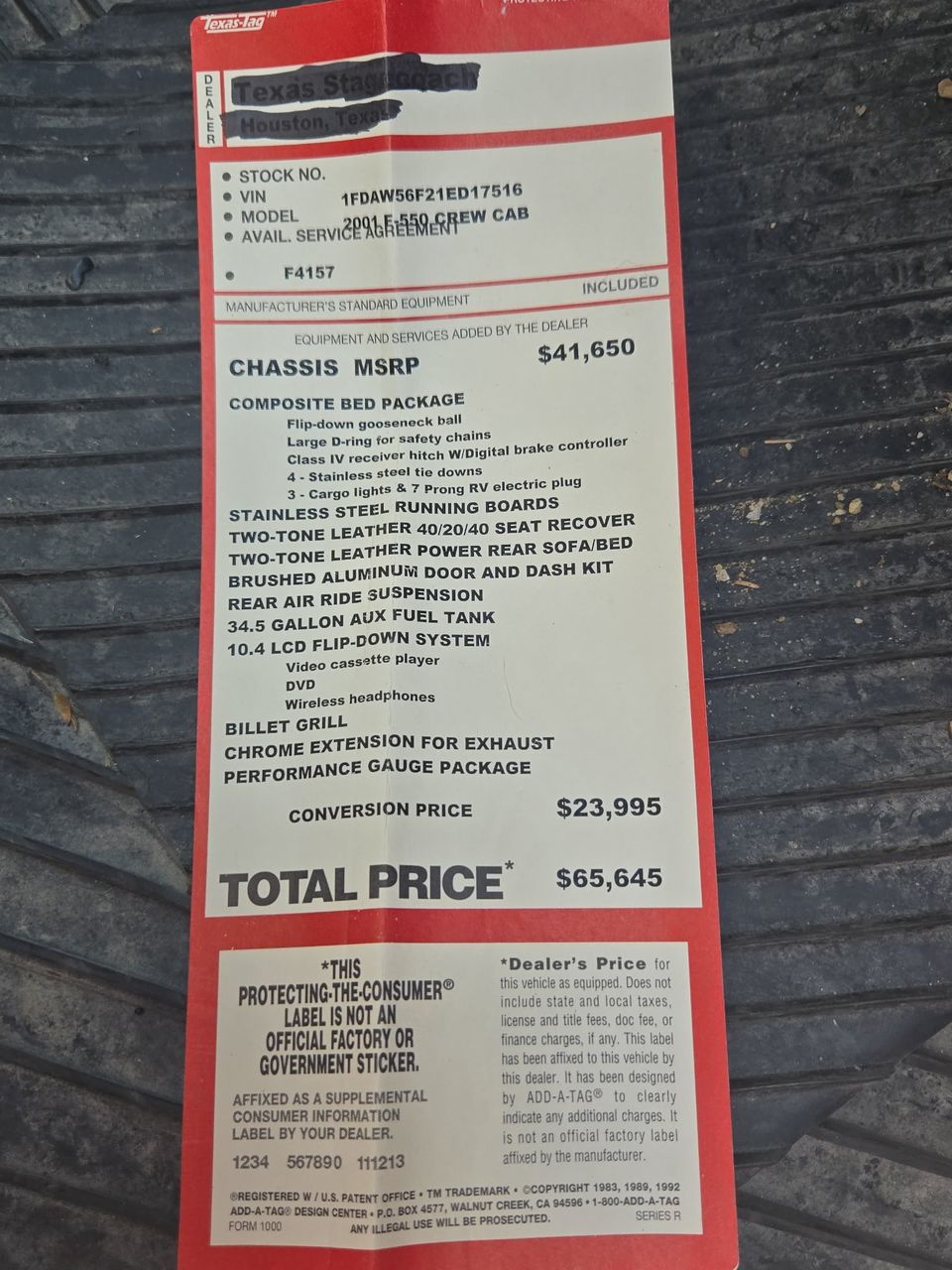 2001 Ford F-550 3
