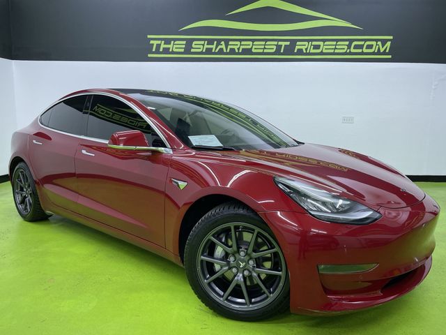 Red 2018 Tesla Model 3 Long Range AWD Sedan All-Wheel Drive Automatic