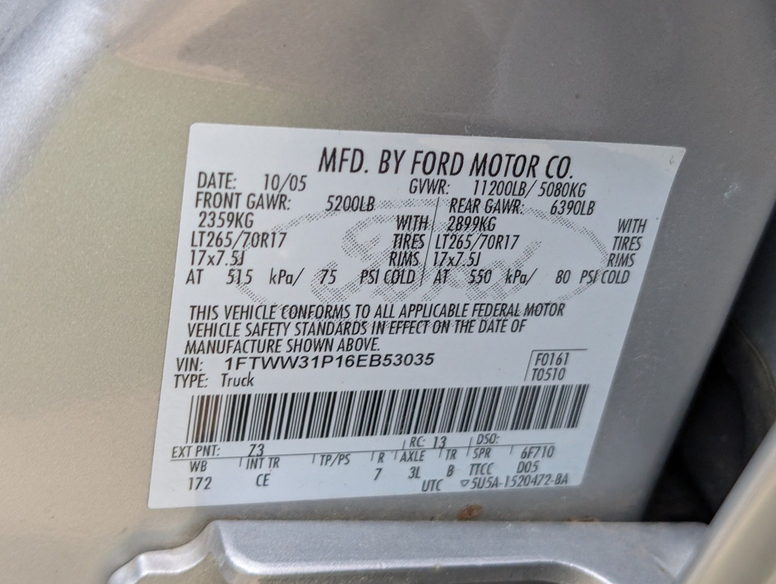 2006 Ford F-350 Super Duty 70
