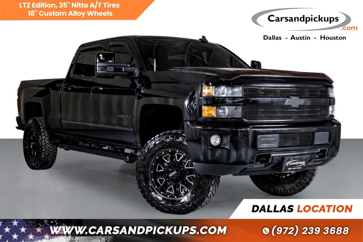 Black 2015 Chevrolet Silverado 2500HD LTZ Crew Cab 4WD Pickup Truck Four-Wheel Drive 6-Speed Automatic