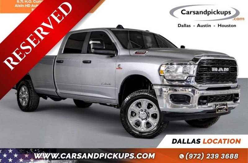 Silver 2023 RAM 3500 Pickup Truck Four-Wheel Drive 6-Speed Automatic