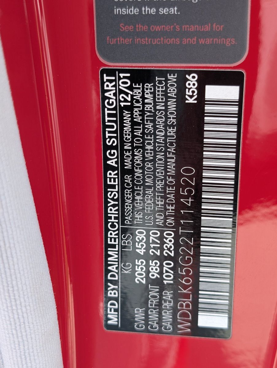 2002 Mercedes-Benz CLK 89