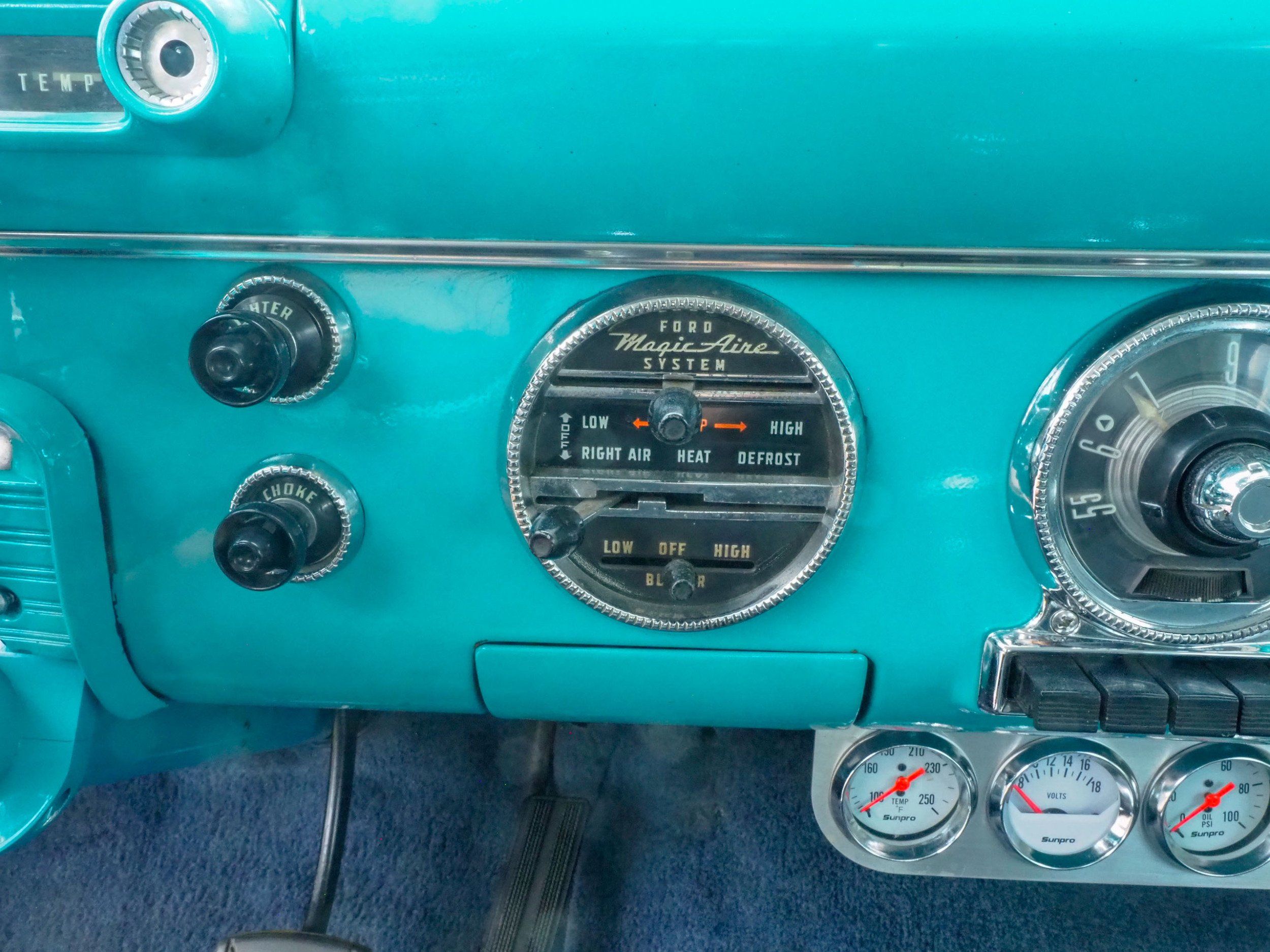 1955 Ford Fairlane Teal Coupe