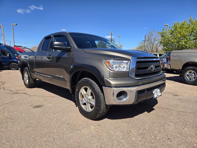 Silver 2011 Toyota Tundra Grade 4.6L V8 Double Cab 4WD Pickup Truck Four-Wheel Drive 6-Speed Automatic