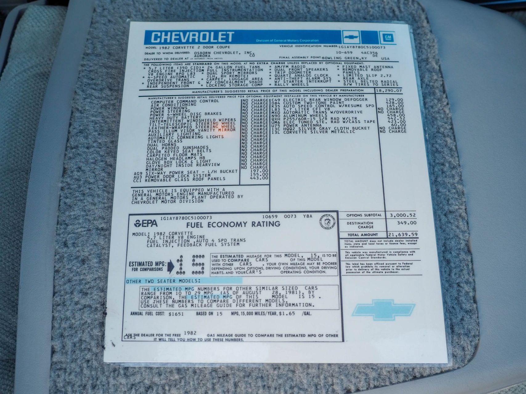 1982 Chevrolet Corvette 48