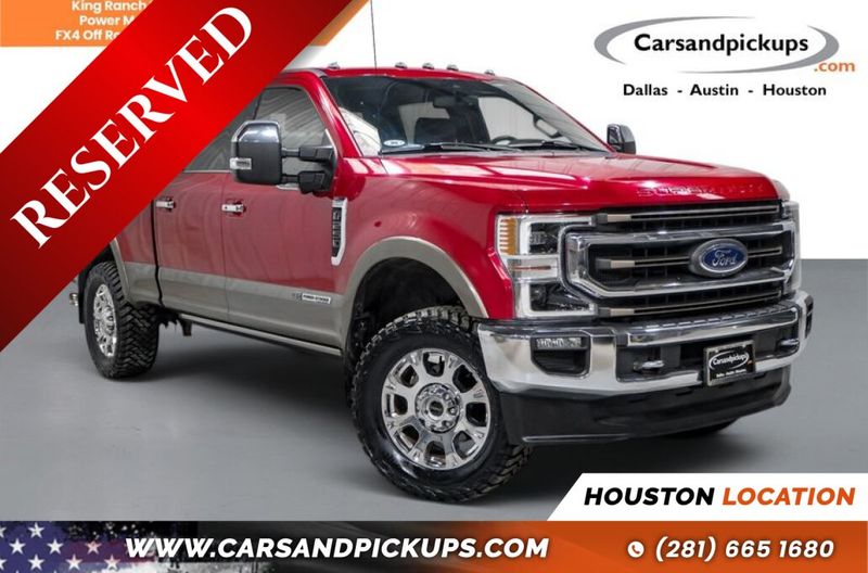 Red 2020 Ford F-250 Super Duty Pickup Truck Four-Wheel Drive Automatic