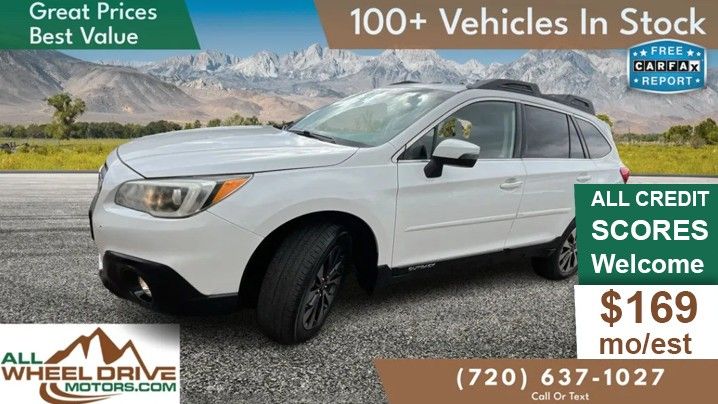 White 2017 Subaru Outback 2.5i Limited AWD Wagon All-Wheel Drive 6-Speed CVT