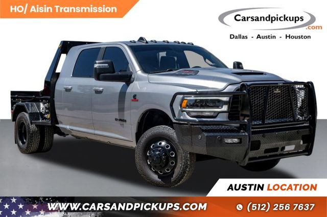 Silver 2024 RAM 3500 Laramie Mega Cab DRW 4WD Pickup Truck Four-Wheel Drive 6-Speed Automatic