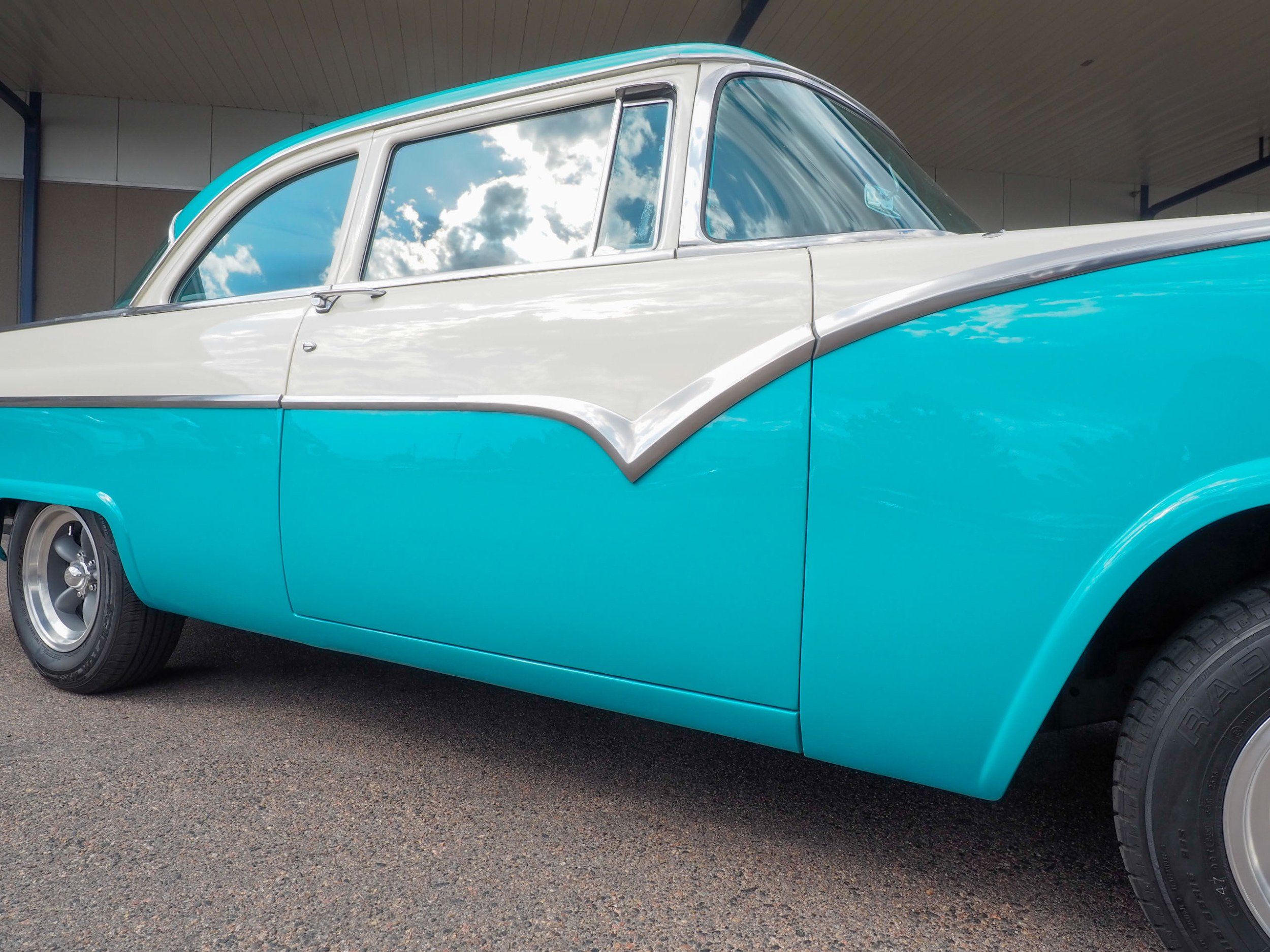 1955 Ford Fairlane Teal Coupe