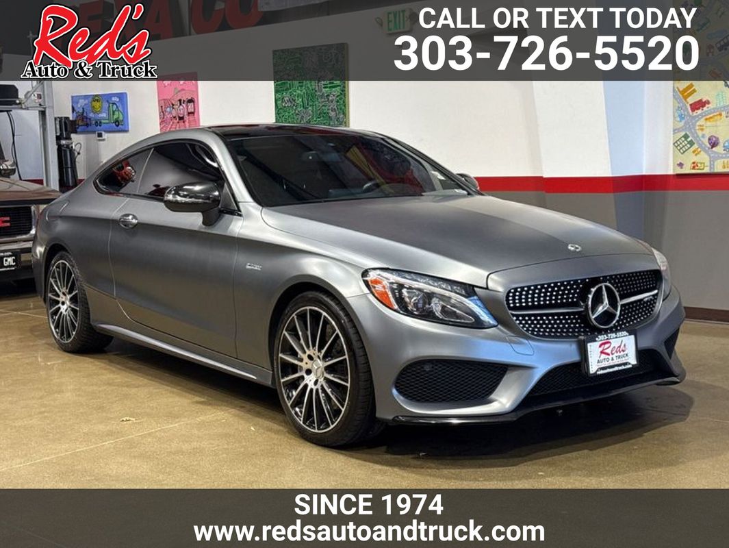 Gray 2018 Mercedes-Benz C-Class AMG C 43 Coupe 4MATIC Coupe All-Wheel Drive 9-Speed Automatic