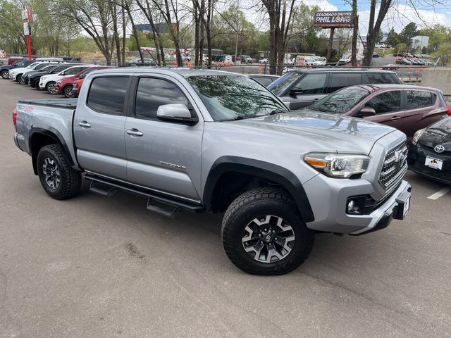 Silver 2016 Toyota Tacoma Double Cab V6 TRD Sport 4WD Pickup Truck Four-Wheel Drive 6-Speed Automatic