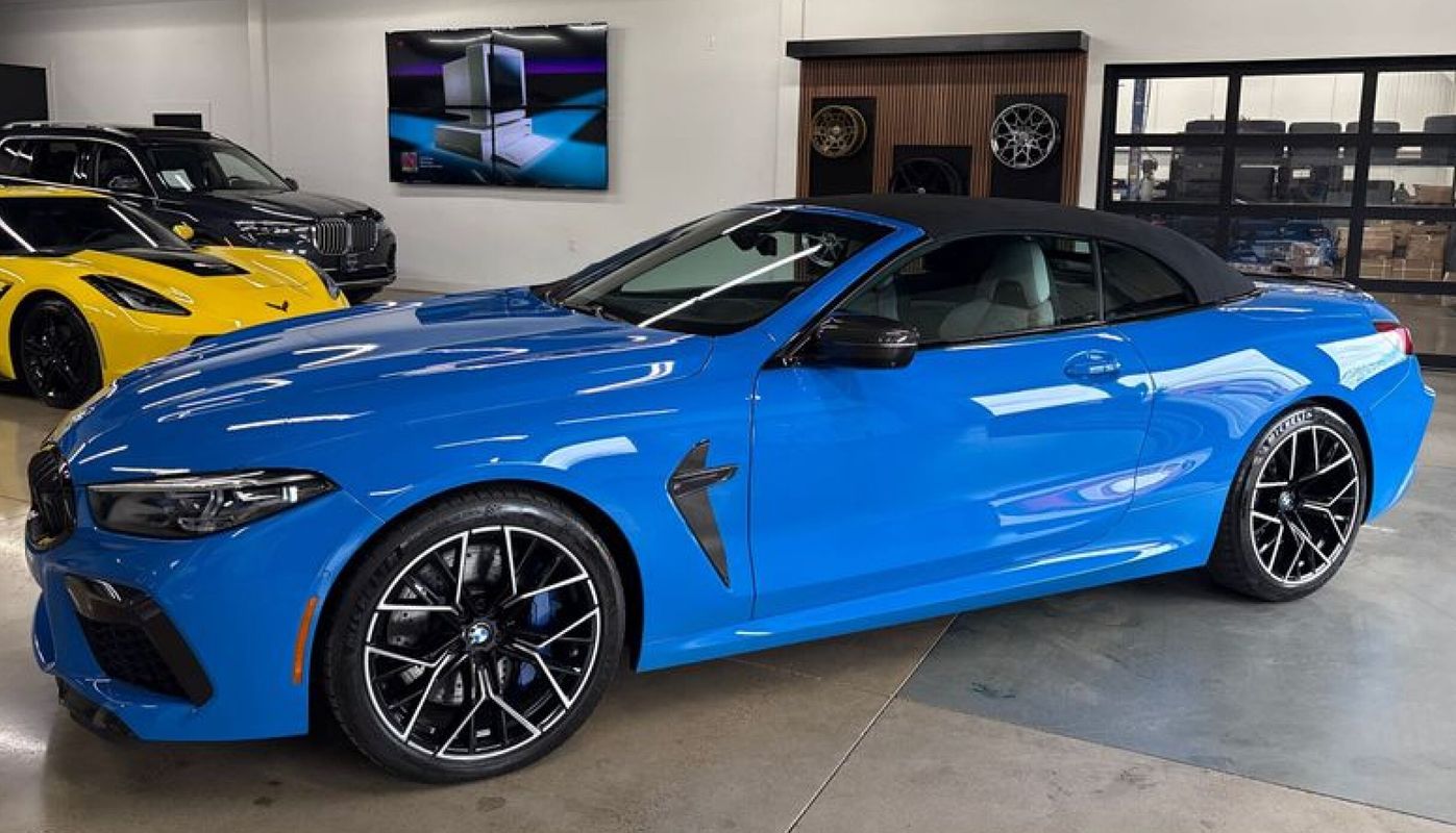 Blue 2022 BMW M8 Competition Convertible AWD Convertible All-Wheel Drive 8-Speed Automatic