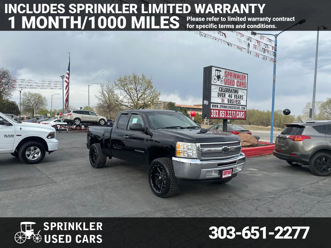 Black 2013 Chevrolet Silverado 1500 LT Extended Cab RWD Pickup Truck 4X2 6-Speed Automatic