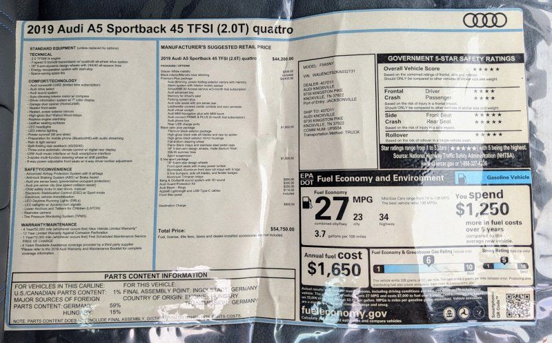 2019 Audi A5 Sportback Premium Plus - Photo 29