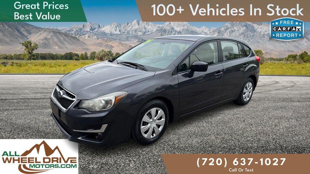 Gray 2016 Subaru Impreza 2.0i Hatchback AWD Hatchback All-Wheel Drive 6-Speed CVT