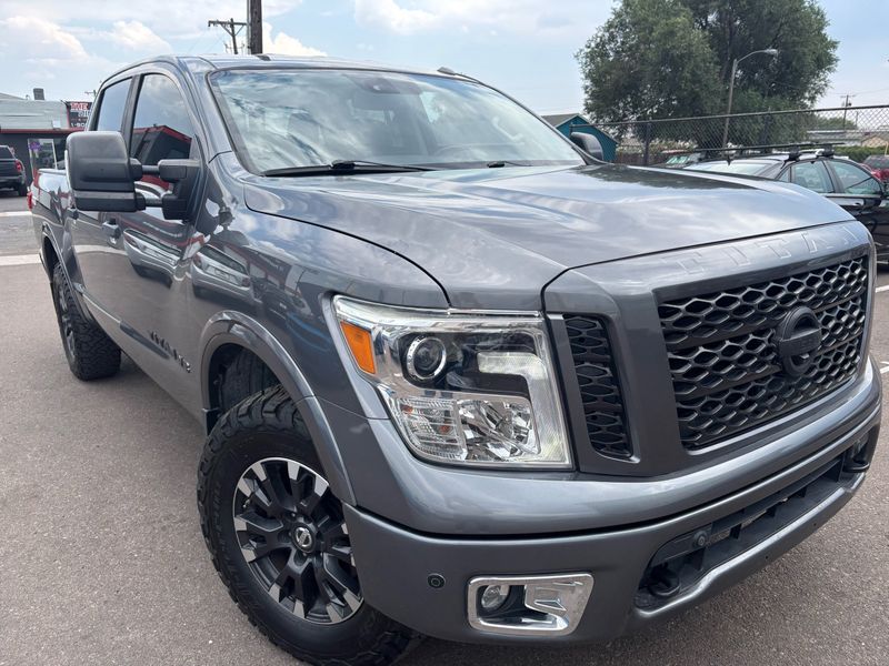 Gray 2019 Nissan Titan Pickup Truck Four-Wheel Drive 7-Speed Automatic