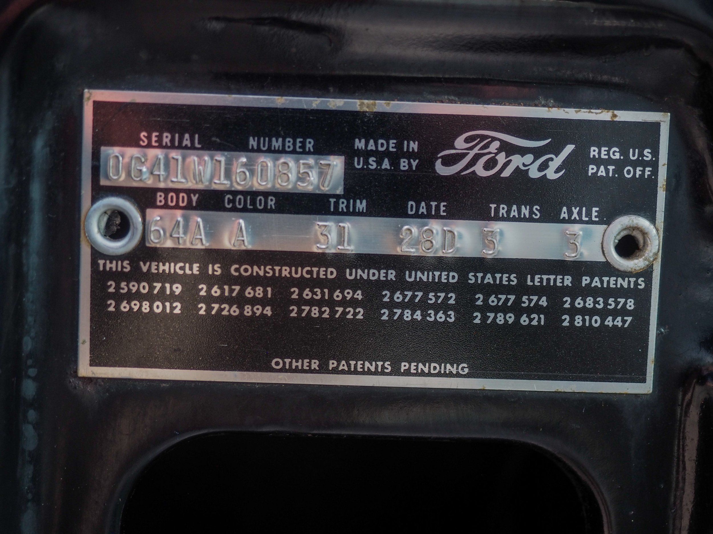 1960 Ford Fairlane Black 500