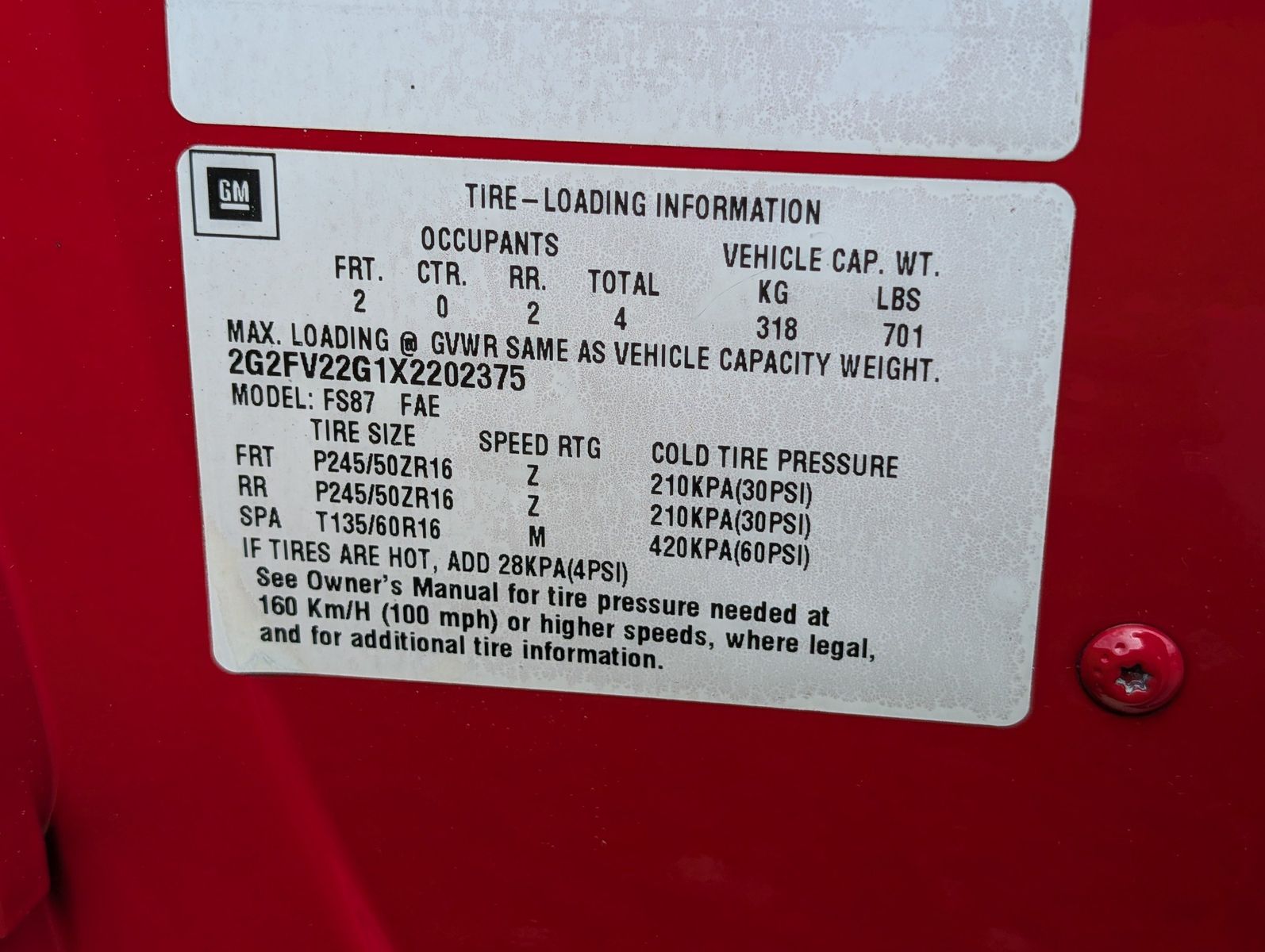 1999 Pontiac Firebird 130