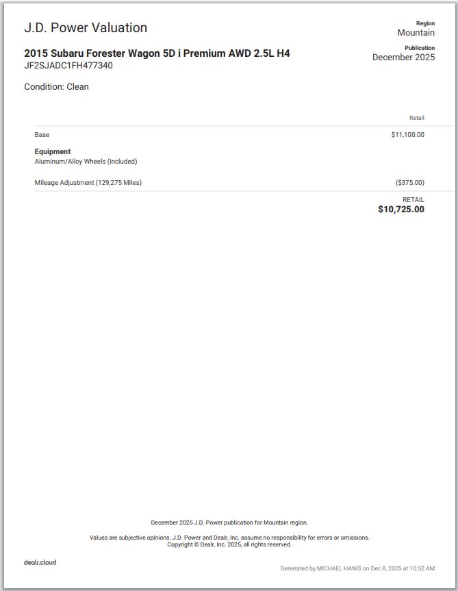 2015 Subaru Forester