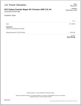 2015 Subaru Forester i Premium