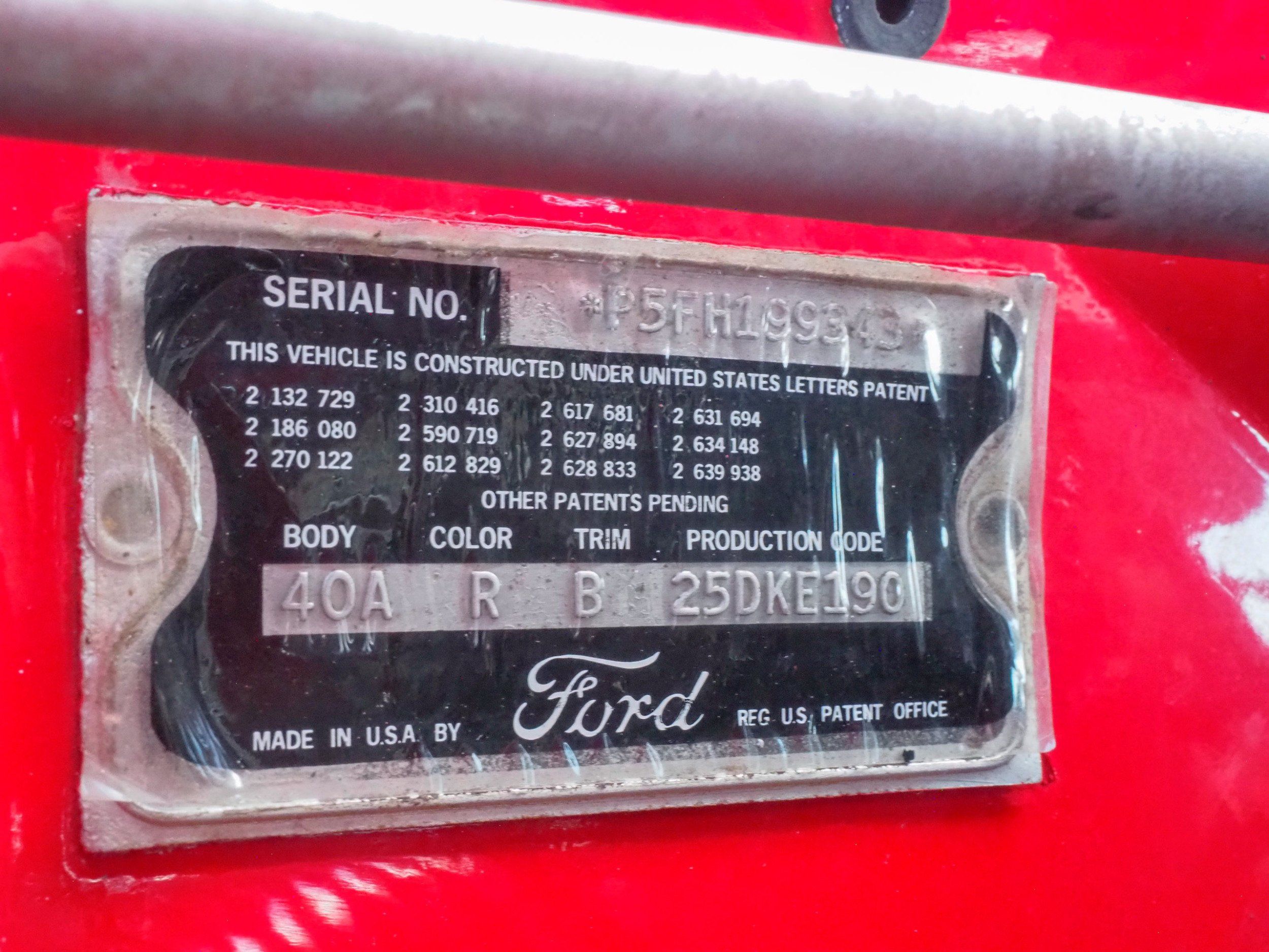 1955 Ford Thunderbird Red 