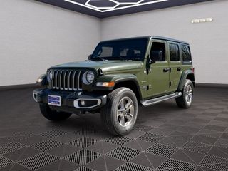 Green 2021 Jeep Wrangler Unlimited Sahara 4WD SUV / Crossover Four-Wheel Drive 8-Speed Automatic