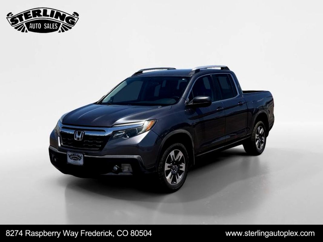 Silver 2017 Honda Ridgeline Pickup Truck All-Wheel Drive 6-Speed Automatic