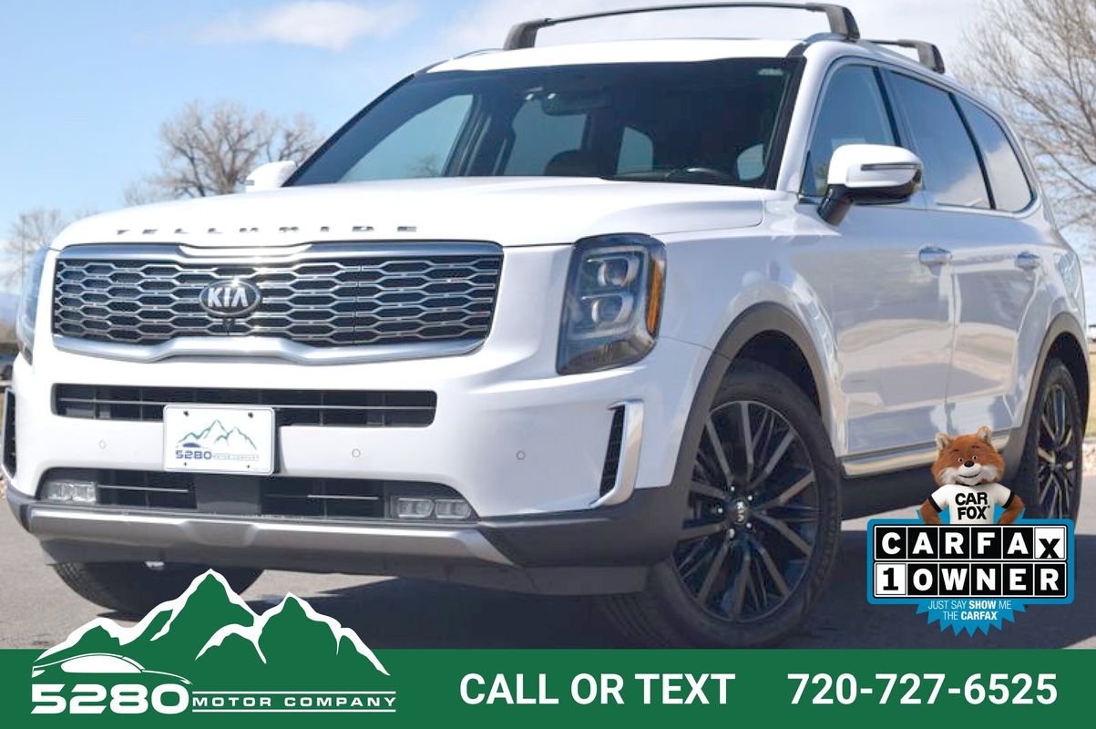 White 2021 Kia Telluride SX AWD SUV / Crossover All-Wheel Drive 8-Speed Automatic