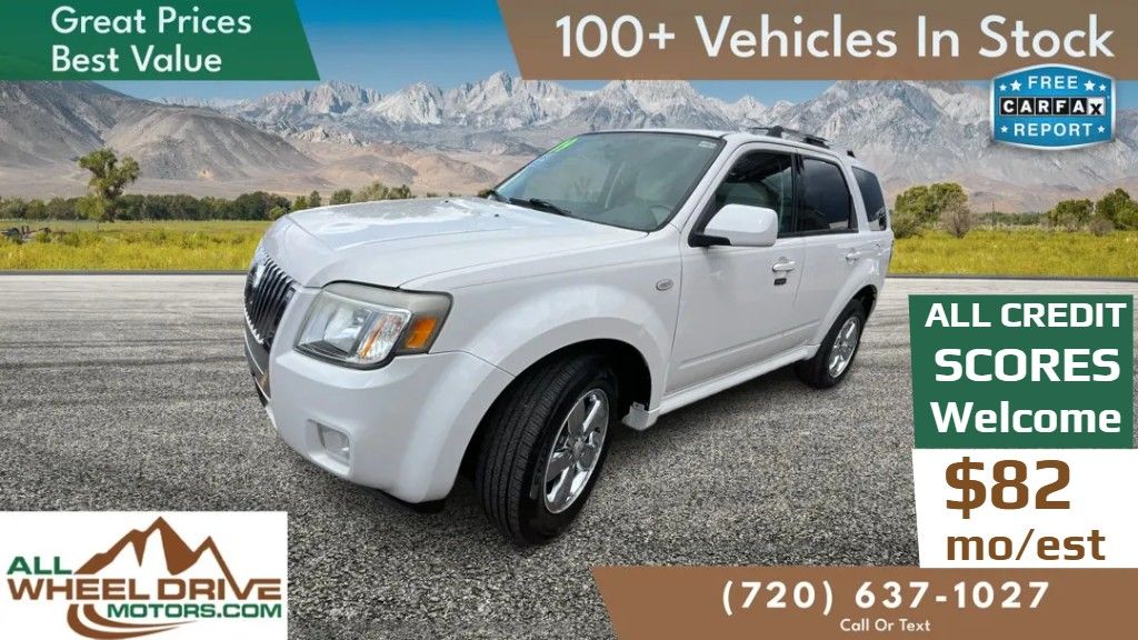 White 2009 Mercury Mariner Premier V6 4WD SUV / Crossover All-Wheel Drive 6-Speed Automatic