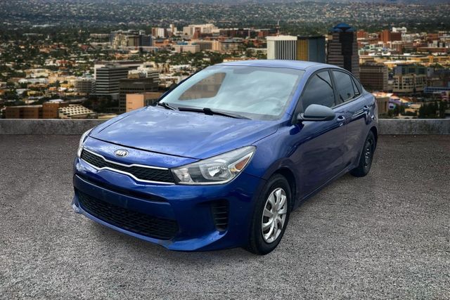 Blue 2020 Kia Rio Sedan Front-Wheel Drive Continuously Variable Transmission