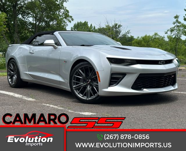 Silver 2018 Chevrolet Camaro 1SS Convertible RWD Convertible Rear-Wheel Drive 8-Speed Automatic