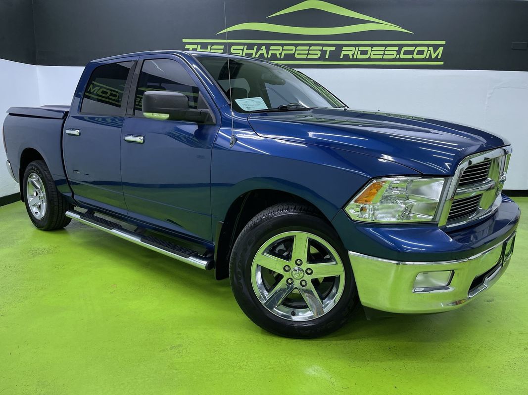 Blue 2010 Dodge RAM 1500 SLT Crew Cab RWD Pickup Truck 4X2 Automatic
