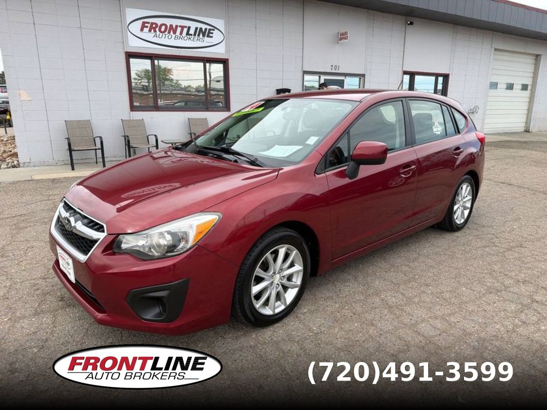 Red 2014 Subaru Impreza 2.0i Premium Wagon Hatchback All-Wheel Drive 6-Speed CVT