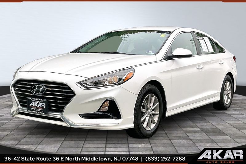 White 2019 Hyundai Sonata Sedan Front-Wheel Drive 6-Speed Automatic