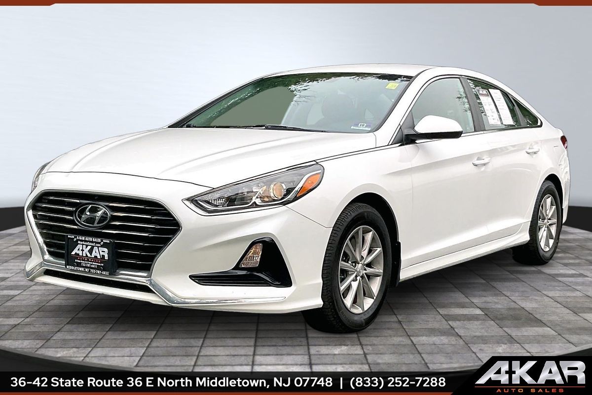 White 2019 Hyundai Sonata Sedan Front-Wheel Drive 6-Speed Automatic
