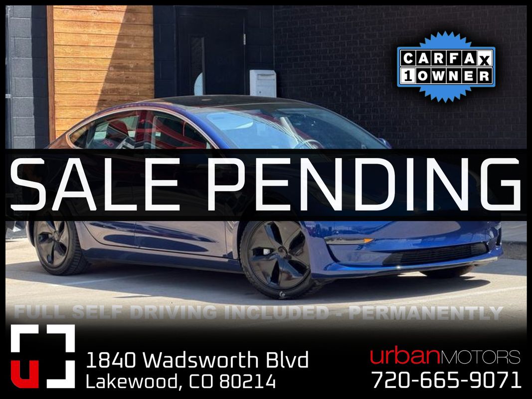 Blue 2020 Tesla Model 3 Standard Range Plus RWD Sedan Rear-Wheel Drive Automatic