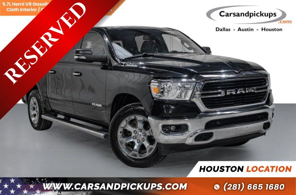 Black 2019 RAM 1500 Big Horn Crew Cab 4WD Pickup Truck Four-Wheel Drive 8-Speed Automatic