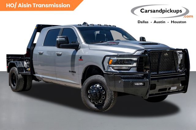 Silver 2024 RAM 3500 Laramie Mega Cab DRW 4WD Pickup Truck Four-Wheel Drive 6-Speed Automatic