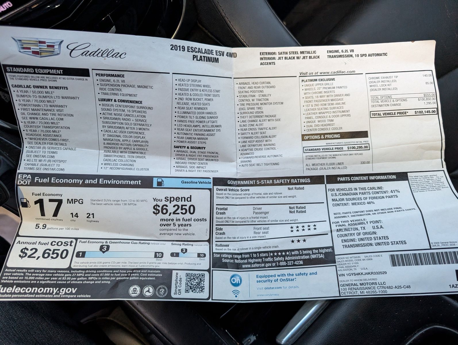 2019 Cadillac Escalade ESV 37