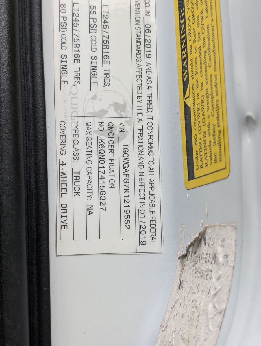 2019 Chevrolet Express 2500 108
