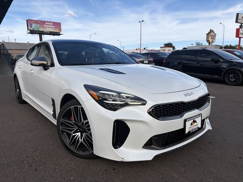 White 2022 Kia Stinger Sedan Rear-Wheel Drive 8-Speed Automatic