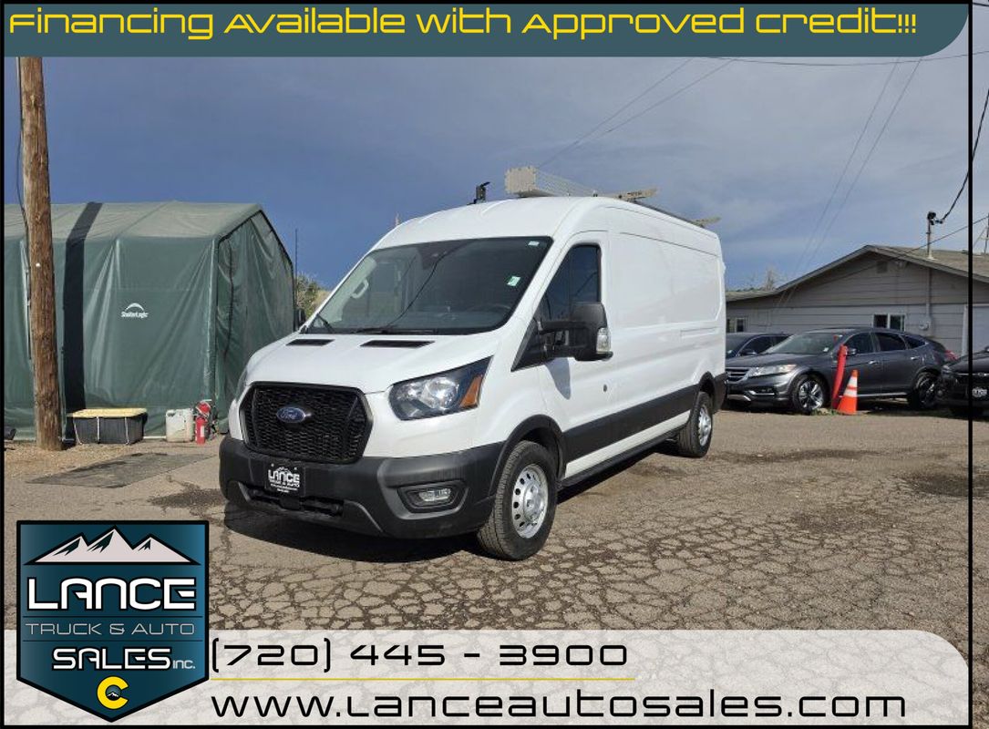 White 2021 Ford Transit Cargo 250 Medium Roof AWD Van All-Wheel Drive Automatic