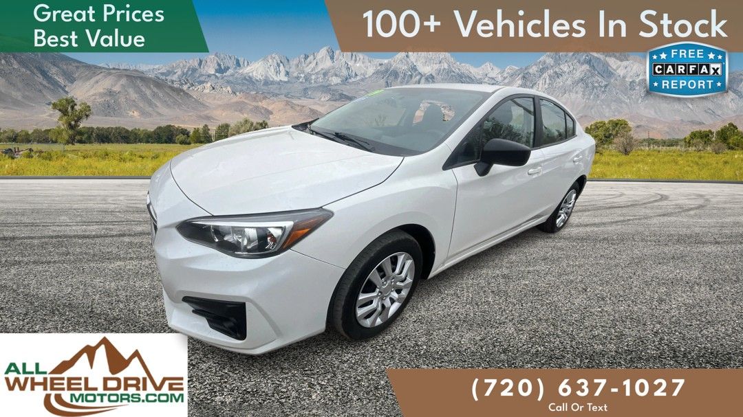 White 2019 Subaru Impreza 2.0i Sedan AWD Sedan All-Wheel Drive 7-Speed CVT