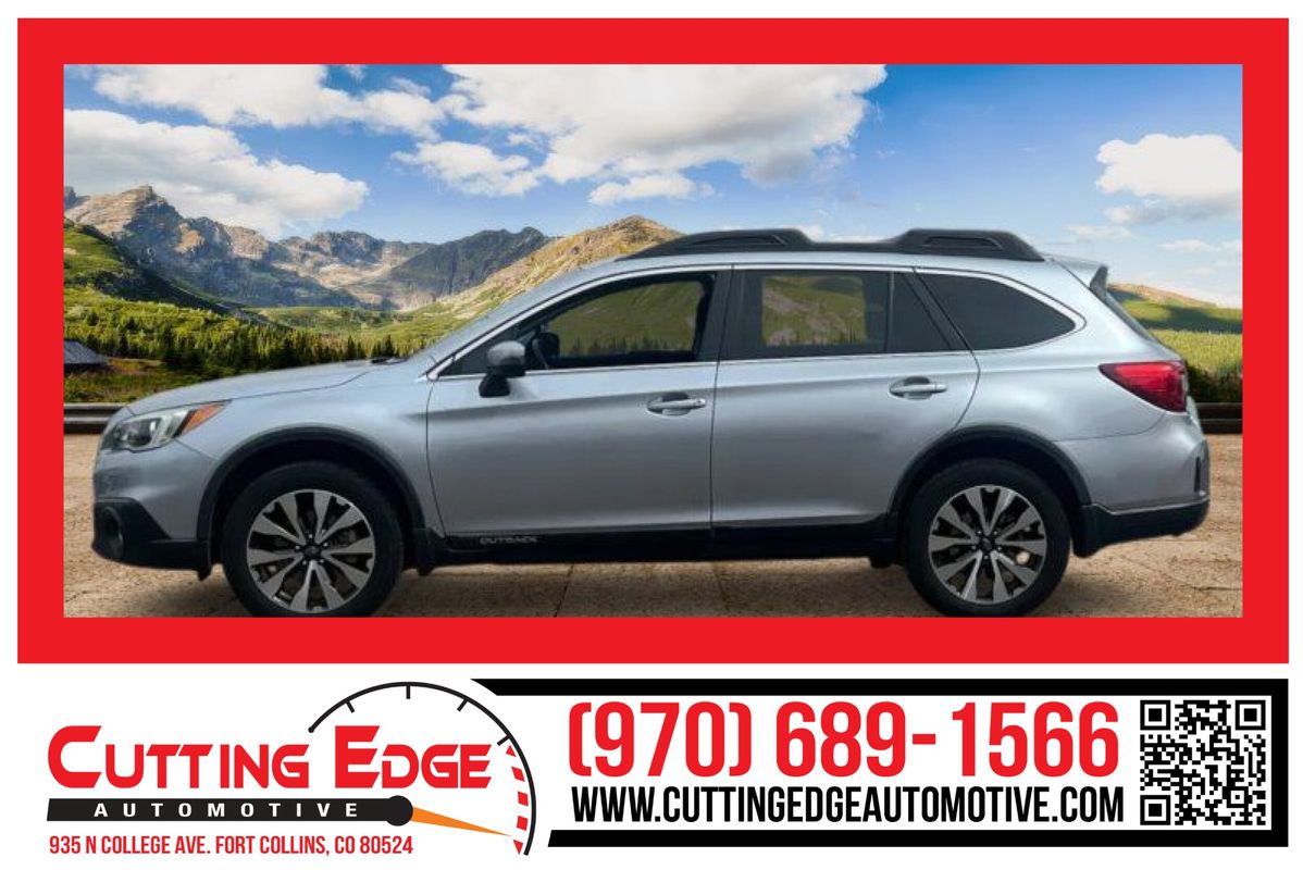 Silver 2015 Subaru Outback 2.5i Limited Wagon All-Wheel Drive 6-Speed CVT