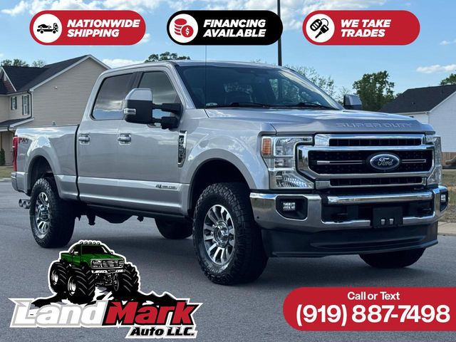 Silver 2020 Ford F-350 Super Duty Lariat Crew Cab 4WD Pickup Truck Four-Wheel Drive Automatic