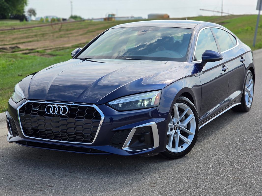Blue 2024 Audi A5 Sportback Sedan All-Wheel Drive 7-Speed Automatic