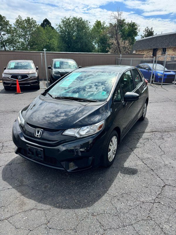 Black 2015 Honda Fit Hatchback Front-Wheel Drive Continuously Variable Transmission