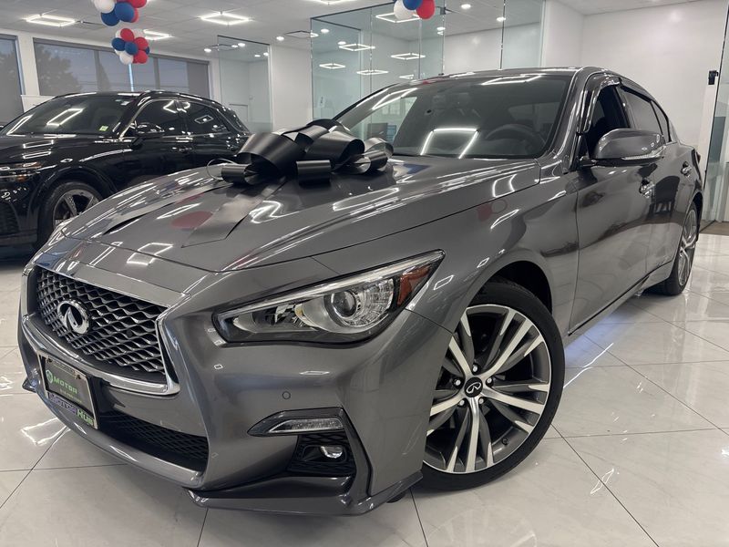 Gray 2021 INFINITI Q50 Sedan All-Wheel Drive 7-Speed Automatic