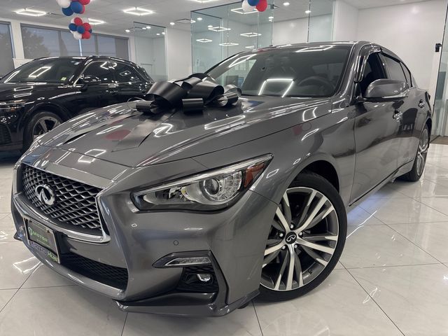Gray 2021 INFINITI Q50 Sedan All-Wheel Drive 7-Speed Automatic